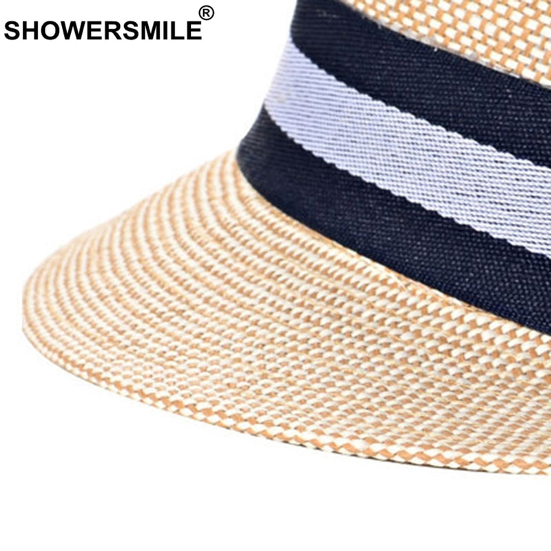 SHOWERSMILE Grey Jazz Hat Men Classic Patchwork Fedora Hats Male British Style Brand 2022 Summer Outdoor Bucket Hats And Caps