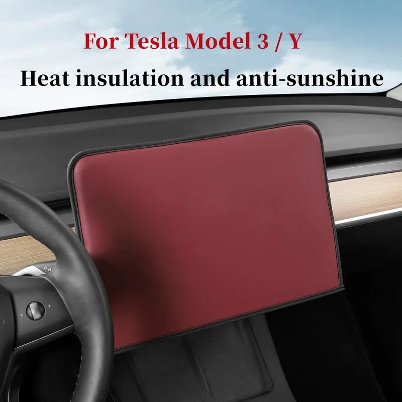 For Tesla Model 3 Y Anti-UV Sunshade Screen Protection Cover Center Console Navigation Display Dust Case Car Interior Accessorie