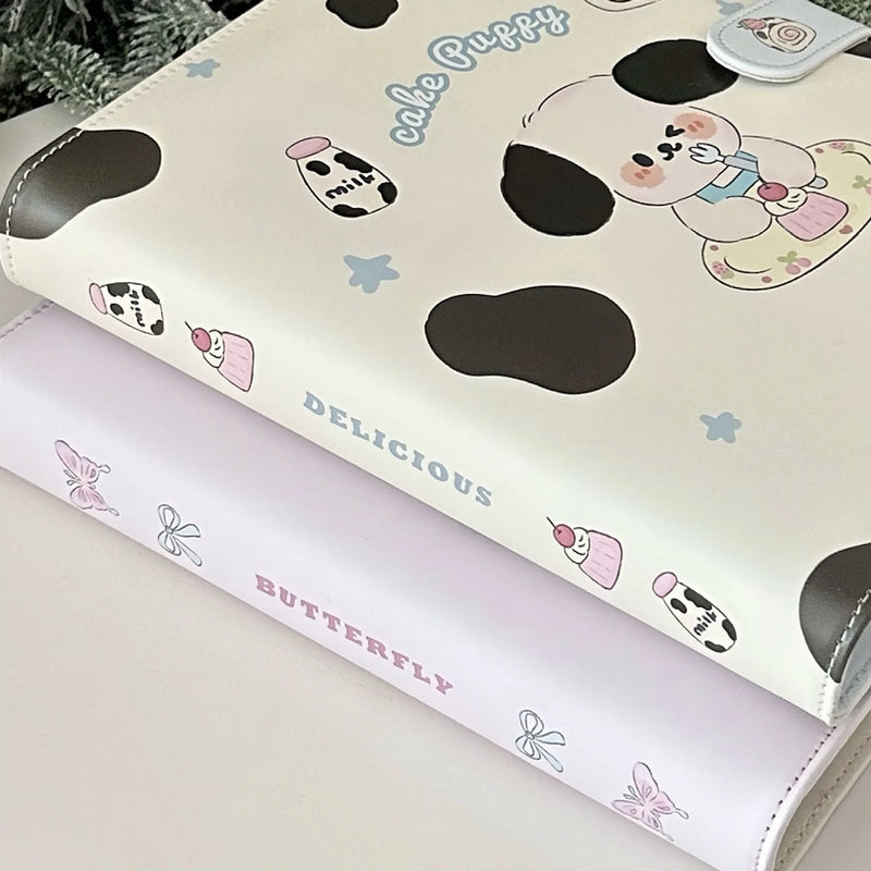 A5 Cute Cat Idol Cards Photo Album Photocards Binder Kawaii Kpop Cards Loose-leaf Album Photo Collect Book School Stationery