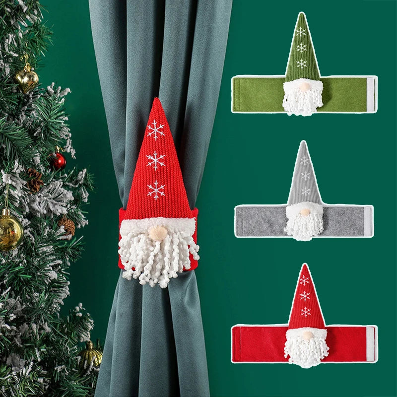 Christmas Decoration Curtain Strap Santa Claus Christmas Tree Ornament Home Decor Snowman Curtain Strap Party Supplies