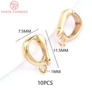 (3310) 15.6x9.6MM Hole 2MM 24K Gold Color Brass Lobster Clasps for Charms Pendants High Quality DIY Jewelry Making Findings