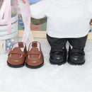1 Pair 5.5*3*2.3CM Doll Shoes For 20CM Academic Style PU Leather Toys Accessories Photo Props Playing House