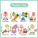 8/16pcs Easter Bunny Ornaments Easter Egg Gnome Carrot Paper Cards Decor Tree Hanging Pendant Spring Easter Decorations for home