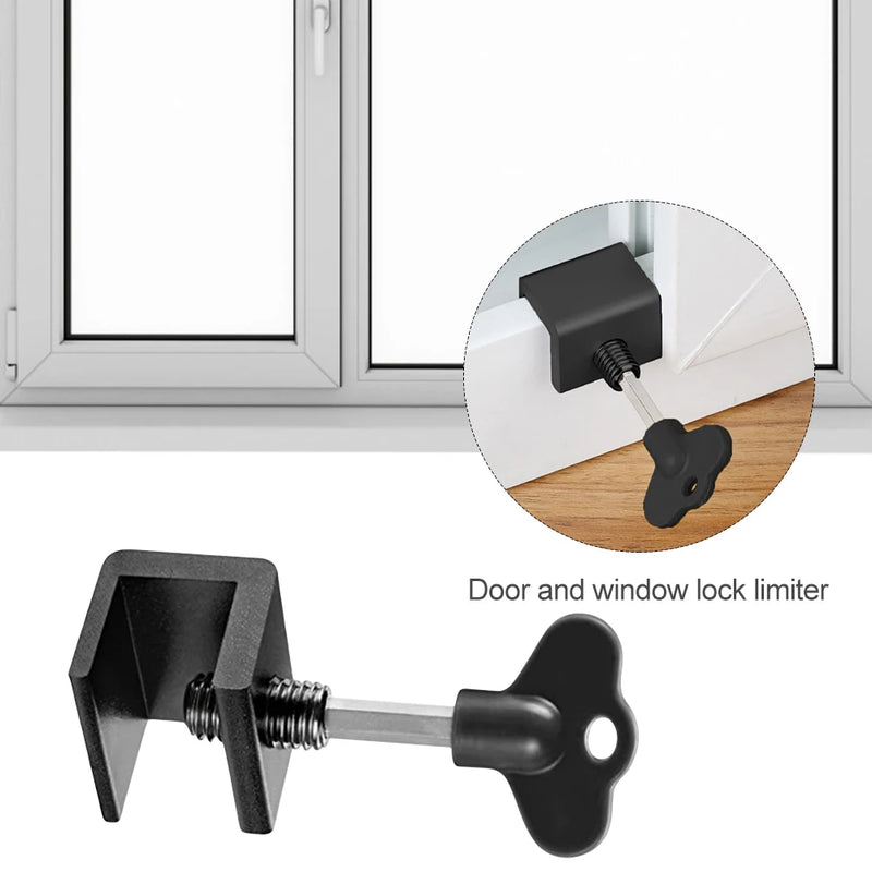 5-1pc Sliding Sash Stopper Cabinet Locks Straps Aluminum Alloy Safety Lock Child Protection Door And Window Anti-theft Lock