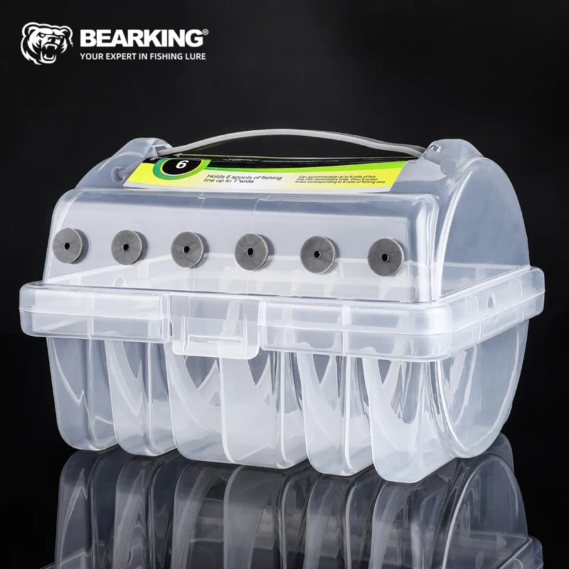 BEARKING Fishing Tackle box 6 Compartments Fishing Accessories Line Hook Storage Case Double Sided Fishing Tool organizer boxes