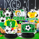9 Pcs Soccer Birthday Party Decorations Soccer Ball Honeycomb Centerpieces 3D Football Soccer Theme Centerpieces Theme Party