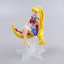 Bandai 15CM Anime Sailor Moon PVC Doll Girl Toy Cake Decoration Action Figures Model Car Ornament Children Birthday Gift Doll Co
