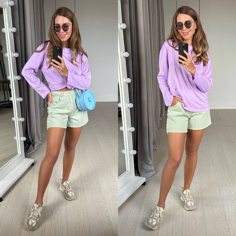 GCAROL Summer T-shirt Women Candy Oversize Boyfriend Style Tops Perfect Basic Tees Render Unlined Upper Garment Pullover 2XL