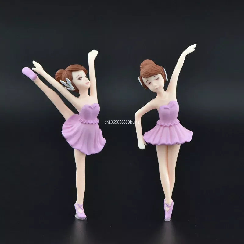 Miniature DIY Doll House Ornament Micro Landscape Garden Ornament Girls Figurines Ballerina Girls Micro Landscape Dancing Girl