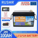 12V 24V 60AH 120Ah 200Ah 300AH LiFePO4 Battery Built-in BMS Lithium Iron Phosphate Cells For RV Campers Golf Cart Solar Storage