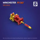 1200PCS Technical Emissible Winchester M1887 Shotgun Building Blocks Gun Model MOC Assemble Bricks Toys Birthday Gift For Kids
