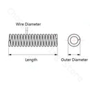 305mm Compression Spring Wire Dia 1 1.2 1.5 2 mm Outer Dia 6 8 10 12 14 15 16 18 20 22 24 25 26 28 30 mm Length 305 mm