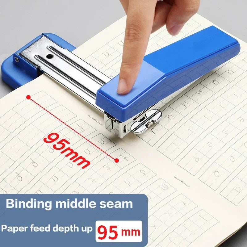 360 Rotatable Metal Heavy Duty Stapler Standard Long Stapler Stapling Use Staples Office Bookbinding Supplies Manual Binding