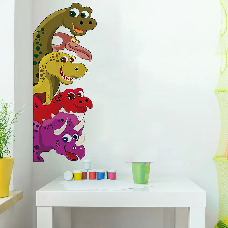 Funny Probe Dinosaur Room Decor Wall Decals Behind The Door Stickers Kids Bedroom Living Room Children Nursery Mural Wall Art