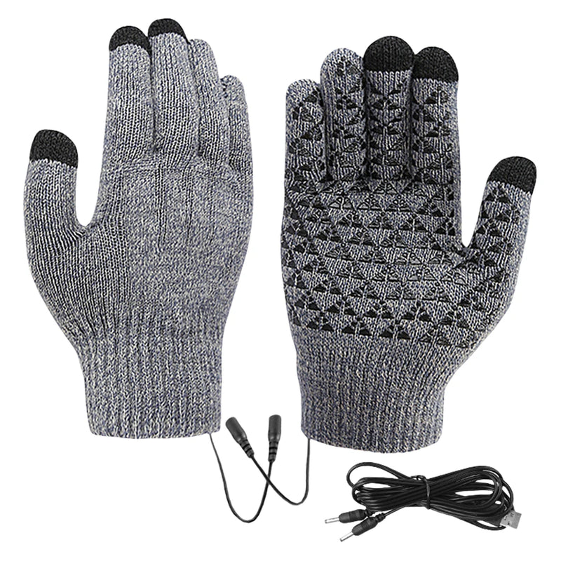 Electric Heated Gloves Winter Gloves Motorcycle Bicycle Snowboard Thermal Windproof Gloves Warm Touch Screen Full Finger Gloves