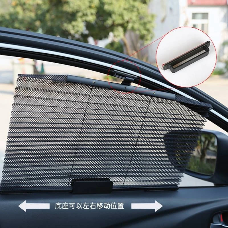 1PCS Car Side Folding Sunshade Retractable Car Front/Rear Window Sunshades Mesh UV Protect Curtain Foldable Auto Truck SunShield