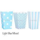 6/12/18 Pcs Mixed Pink Stripe Wave Dot Paper Popcorn Boxes Bag Birthday Pop Corn Candy Sanck Favor Bags Movie Party Tableware