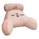 Bed Rest Reading Pillow with Arm Support Cartoon Print Detachable Backrest Support Sofa Couch Pillow Cushion