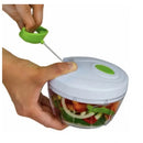 Mini manual food processor. 3-blade seasoning shredder, chipper and cutter