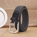 Men's Belt Casual Woven Elastic Belt Outdoor Sports Women's Belt No Need for Punching Climbing Work Belt For Men Women Fashion