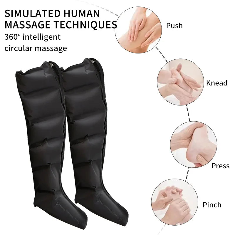 jinKairui Air Pressure Leg Massager Foot Massage Kneading Squeeze Calf Deep Relaxation with Remote Control