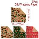 Christmas Gift Wrapping Paper Roll Merry Christmas Decoration For Home 2024 Navidad Noel Natal Kerst Happy New Year 2025