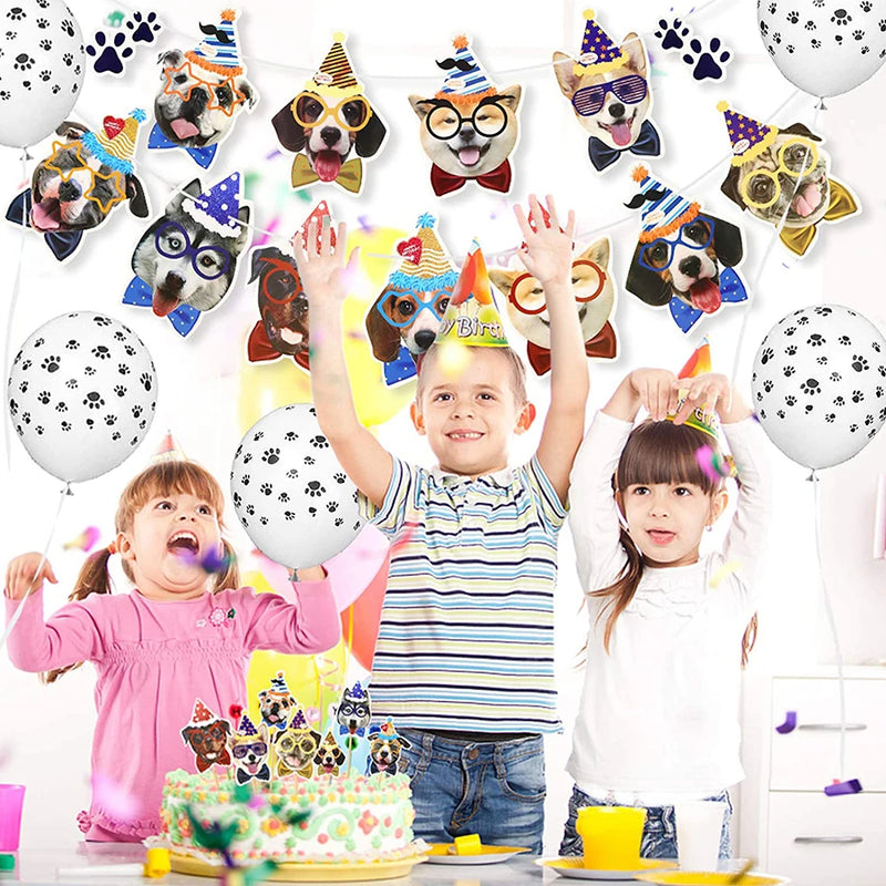 10pcs/lot 12inch Dog Paws Print Party Balloons Kids 1st Birthday Decor Baby Shower Balls Party Toy Decoration Gift Helium Globos