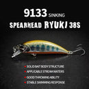 2023 Hot 38Mm 3.2G Mini Sinking Minnow Fishing Lures Jerkbaits Peche Artificial Bait Wobbler Lure for Trout Bass Carp Fishing