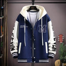 S-6XL Men's Hooded Pockets Cargo Jacket Men's Clothing Spring Autumn Japanese Fashion Loose Male Coat Hooded Baseball Jersey New