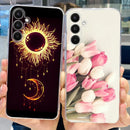 For Samsung A54 5G SM-A546B Phone Case Back Cover Butterfly Panther Pattern Samsung Galaxy A54 A 54 Bumper Soft Clear Capa Etui