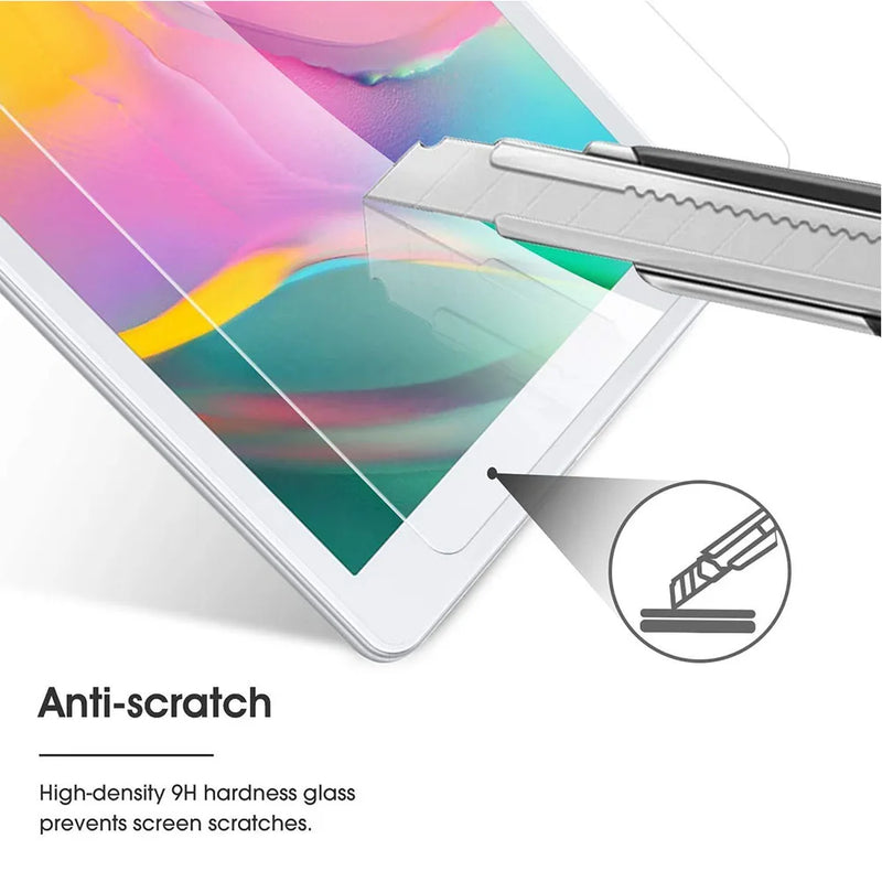 (3 Pack) 9HD Tempered Glass For Samsung Galaxy Tab A 8.0 2019 SM-T290 SM-T295 T290 Anti-Scratch Tablet Screen Protector Film