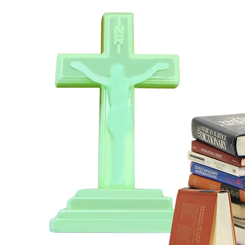 Luminous Catholic Wall Crucifix Glows The Dark Standing Cross Christian Cross Desktop Cross Catholic Cross Ornaments Jesus