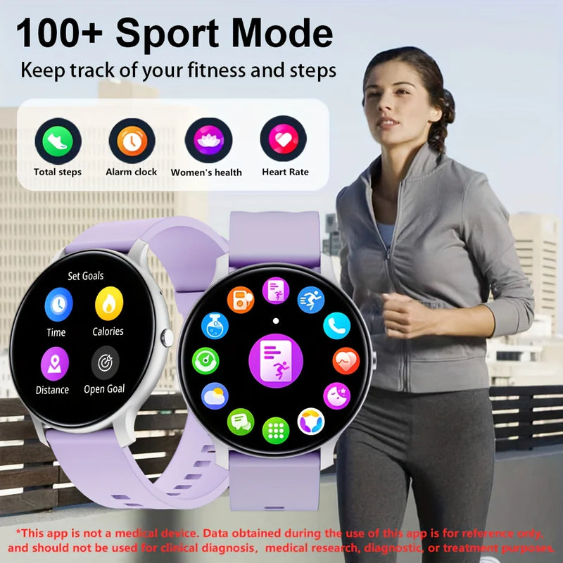 KESHUYOU Women Smart Watch Bluetooth Talk Full Screen Touch IP68 Waterproof Watch Men Heart Rate Health Monitoring Smart Watch