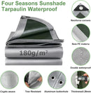 Tarpaulin Waterproof 180 g/m² PE Protective Tarpaulin UV Resistant Tear-Resistant Cover for Garden Furniture Pool Wood Car Boat