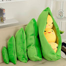 Pea Pod Plush Toy Cute Cartoon Pea Plush, 25/40/55cm Peasecod Stuffed Dolls Toys for Children Christmas Birthday Gift
