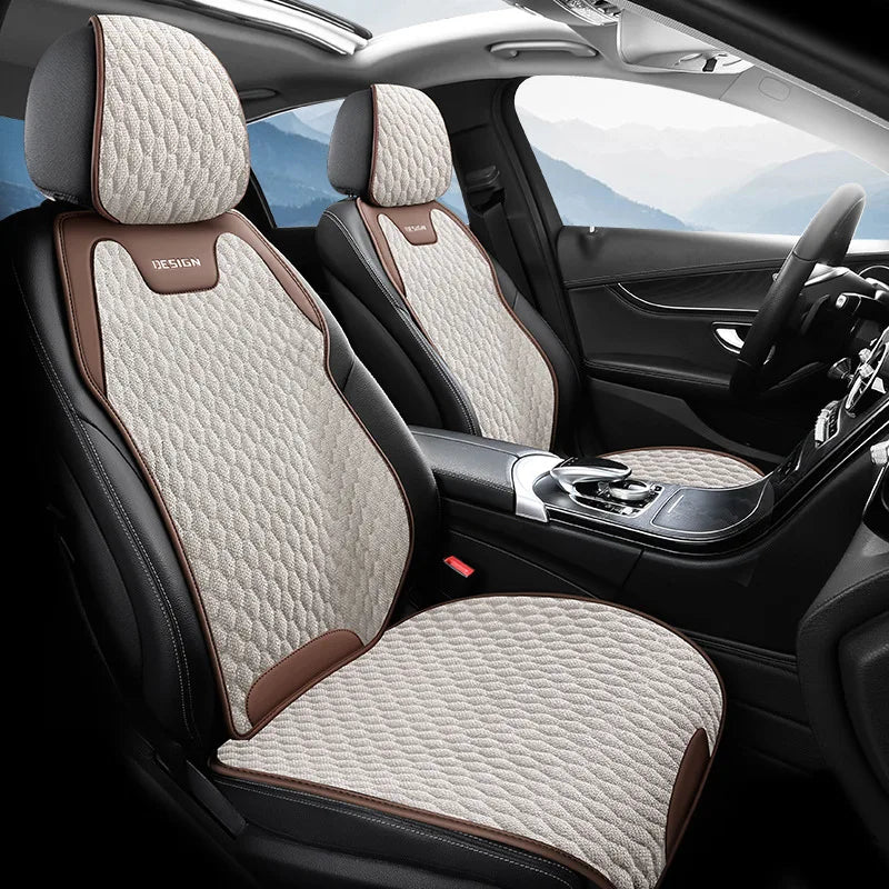 Car Seat Cushion Ice Silk Material Ventilation ComfortableDurable Four Seasons Universal Split Single Car Front Seat Cover