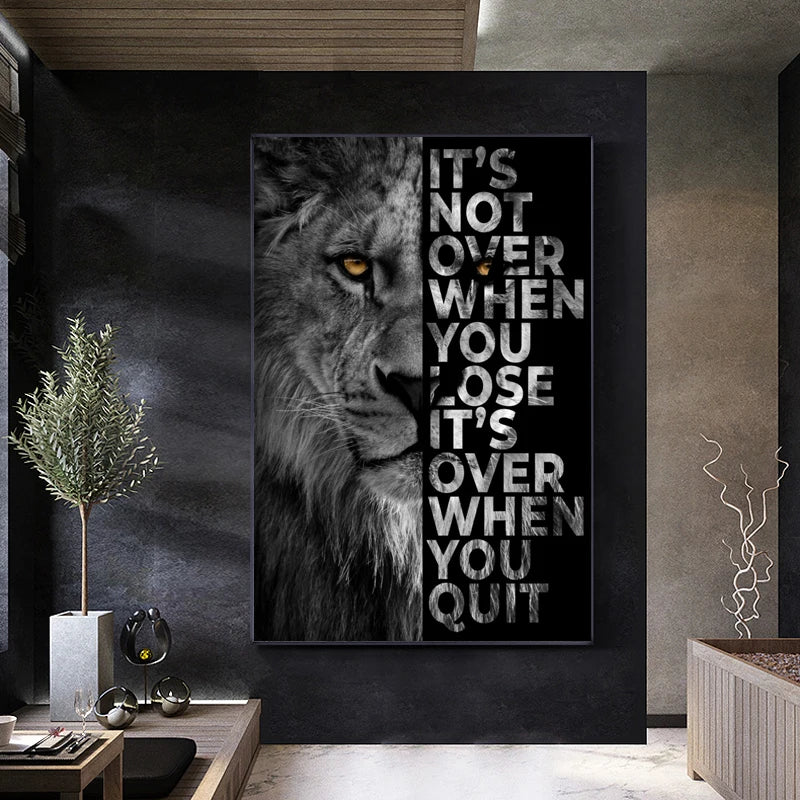 Poster Paintings Wall Decor the Office Decorative Paintings Lion Decoration Motivational Posters Canvas Prints for Home