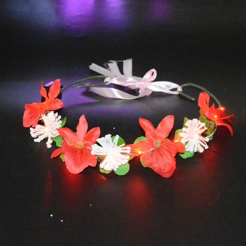 Princess Girl Butterfly Light Fairy Tutu LED Skirt Glow Flower Headband Birthday Gift Fancy Party Christmas Halloween Festival