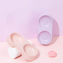 Double Bowl Cat Food Bowl Water And Food Integrated Pet Cat Food Bowl Plastic Feeding Bowl Non-slip Suitable For Cats And Dogs