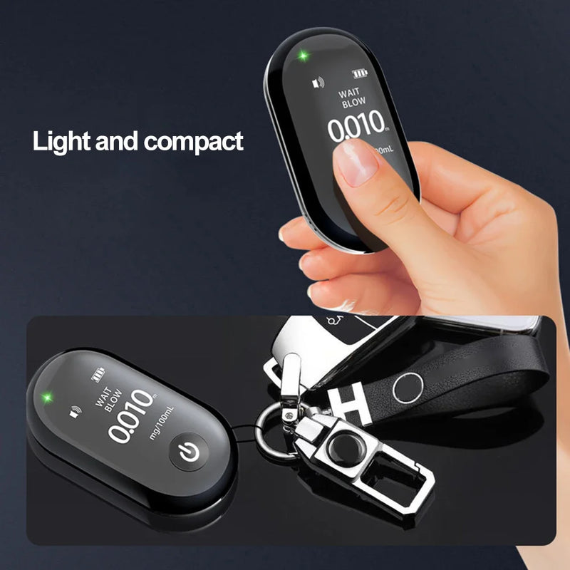 Digital Alcohol Breath Tester TFT HD Display Alcoholometer with LED Light Drunk Driving Analyzer for Personal & Professional Use