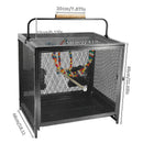 56cm Tall Metal Bird Cage Playpen with Hammock Toy and Perch, Removable Tray, Bowl for Parrot Parakeet Travel Carrier Cage