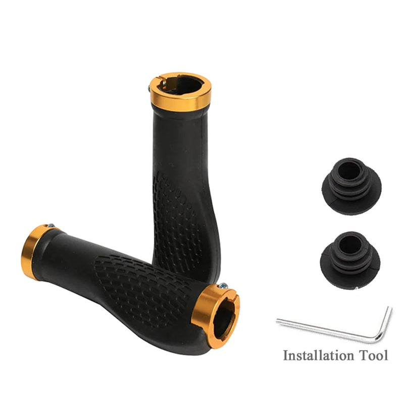 Bicycle Grips BMX Bike Handbar Grips Rubber Bilateral Lock Mountain MTB Bikes Handlebar Grips Non-slip Cycling Bike Accessories