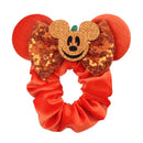 New Chic Disney Mickey Mouse Ears Hair Scrunchies Sequins 4"Bows Elastic Headband Women Velvet Girls DIY Hair Accessories Gift