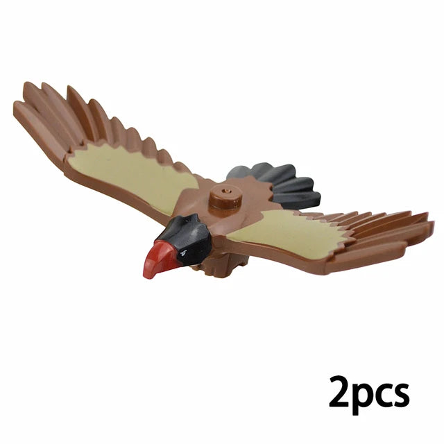 MOC City Animal Zoo Fram Accessories Building Block Figures Goat Sheep Eagle Owl Panda Parrot Seagull Penguin Bricks Toy Gift
