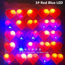 25pcs Party Love LED Flashing Brooch Pin Cartoon Light up Glow Badge Gift Cosplay Navidad Wedding Festival Halloween Christmas