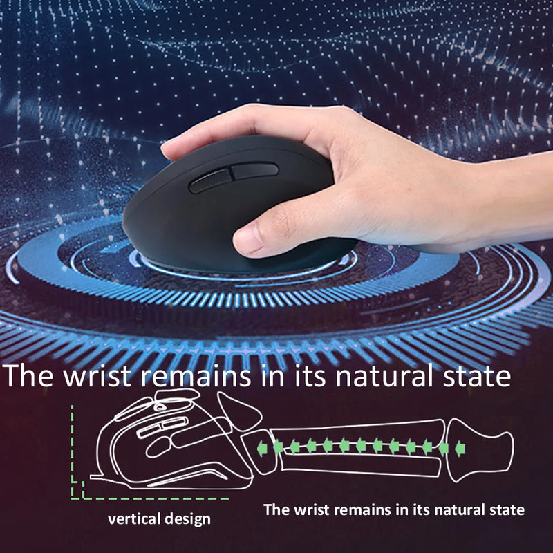 HKXA 2.4G Wireless Vertical Mouse Ergonomic USB Mouse 1600DPI Office Mice Pink 6D Mini Silent Gamer Mause for Computer Laptop PC