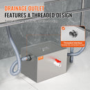 SucceBuy 8/40LBS Commercial Grease Trap Grease Interceptor Side Inlet Interceptor Under Sink Stainless Steel Grease Trap 2.8 GPM