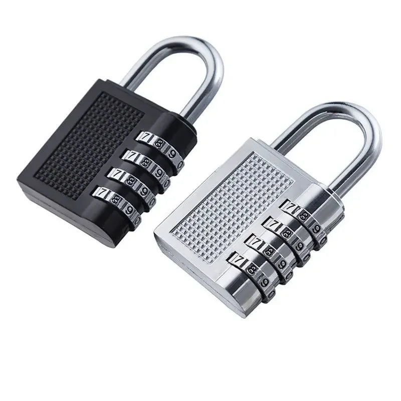 Heavy Duty 4 Dial Digit Combination Lock Weatherproof Security Padlock Outdoor Gym Trunk Safely Code Lock Black 80*43*14mm