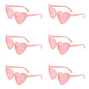 8pcs/6pcs Bachelorette Hen Party Sunglasses Black Heart Shaped Glasses Bride To Be Bridesmaid Gifts Wedding Bridal Shower Decor