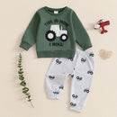 Toddler Boys Outfit Dinosaur Print Short Sleeve T-Shirt with Drawstring Waist Shorts Kids Clothing Set for Summer